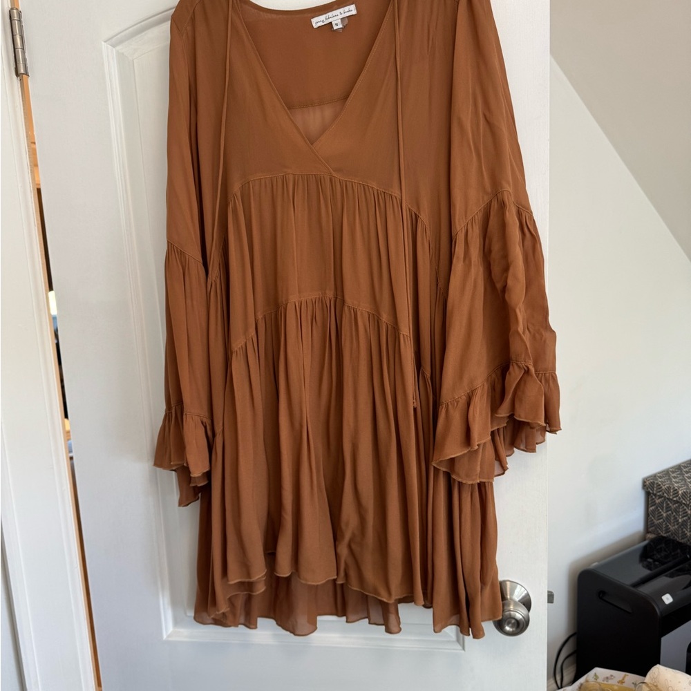 Young Fabulous & Broke Brown Bell Sleeve Tunic